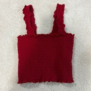 Red Hollister crop top